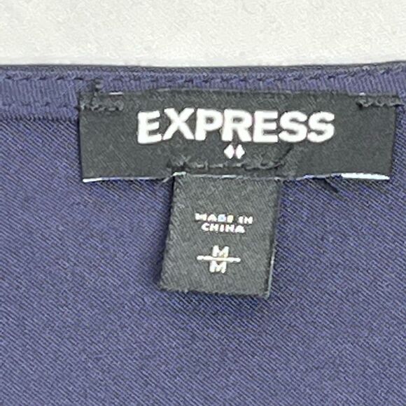 Express navy blue short sleeve wrap dress size S - Picture 11 of 11